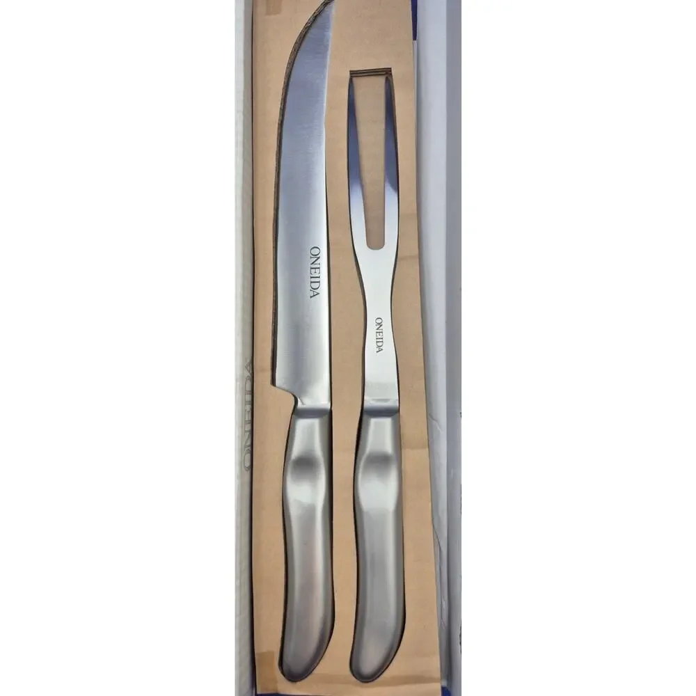 Oneida Two-Piece Carving Set Fine 18/10 Stainless Steel NEW
